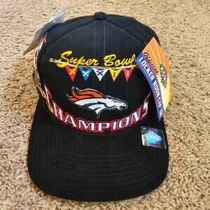 Vtg Super Bowl Champions XXXII Hat Denver Broncos Snapback Baseball Cap NWT